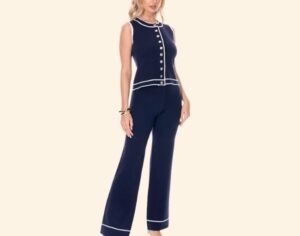 Conjunto Navy Poliéster / Stretch